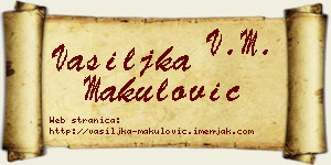 Vasiljka Makulović vizit kartica